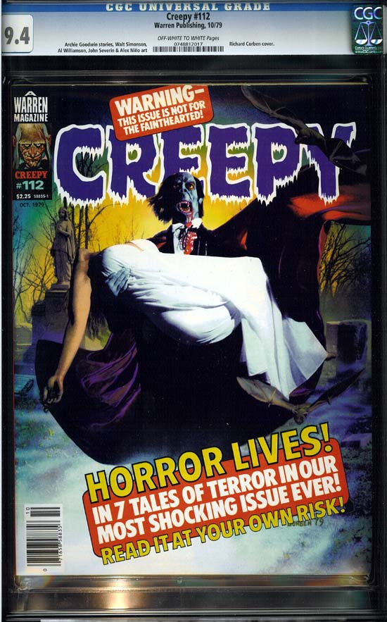 Creepy #112 CGC 9.4 ow/w