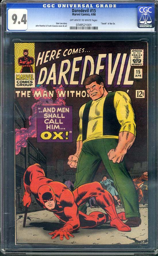 Daredevil #15 CGC 9.4ow/w