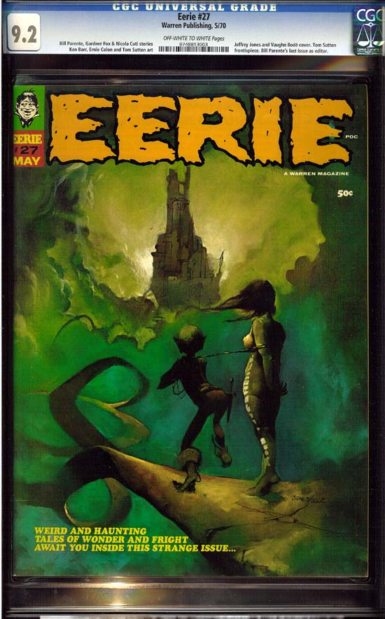 Eerie #27 CGC 9.2ow/w