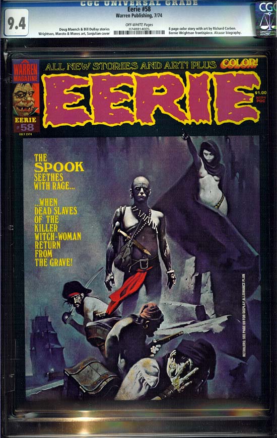 Eerie #58 CGC 9.4 ow