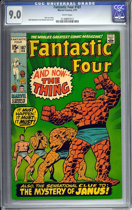 Fantastic Four #107 CGC 9.0 w