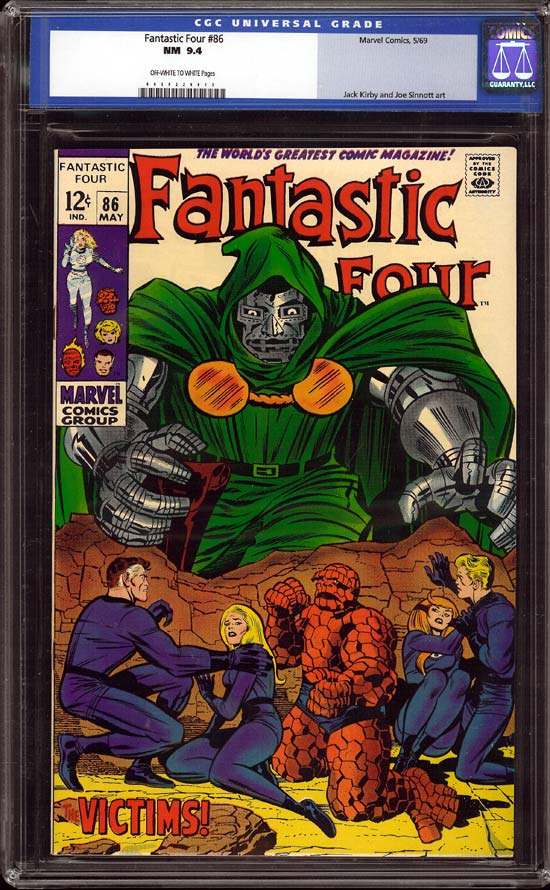 Fantastic Four #86 CGC 9.4 ow/w