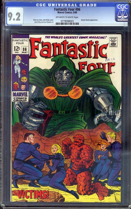 Fantastic Four #86 CGC 9.2 ow/w