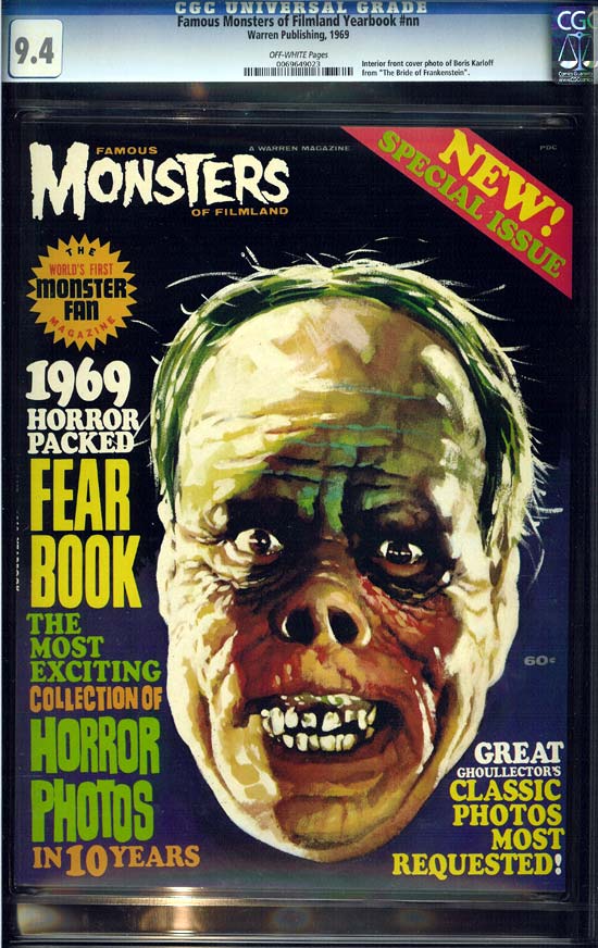 Famous Monsters of Filmland Yearbook #1969 CGC 9.4ow