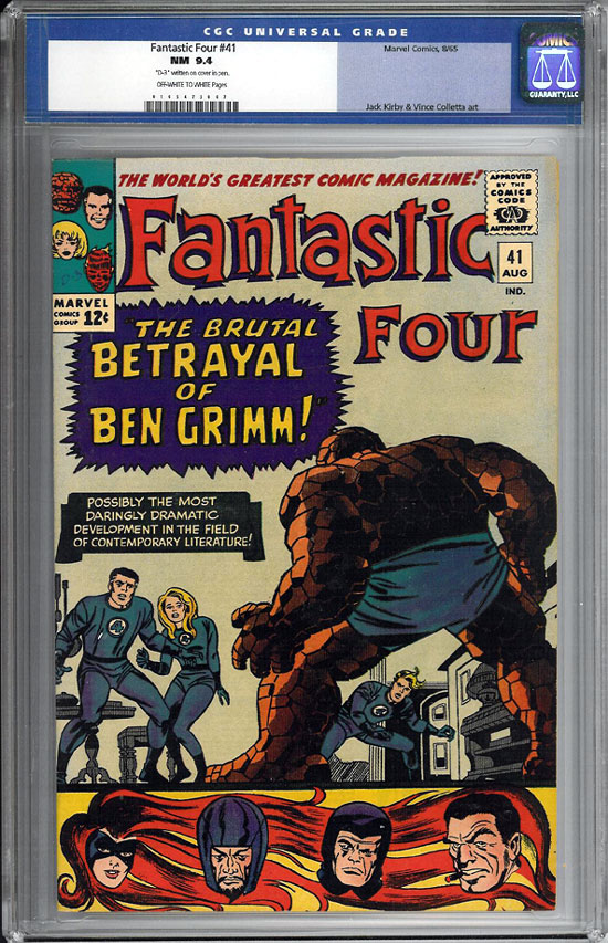 Fantastic Four #41 CGC 9.4 ow/w