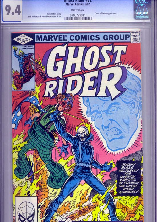 Ghost Rider #72 CGC 9.4w