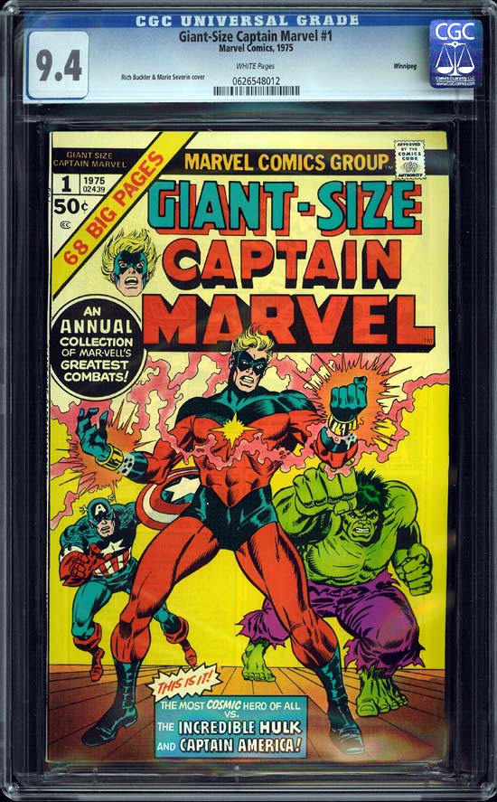 Giant-Size Captain Marvel #1 CGC 9.4 w Winnipeg