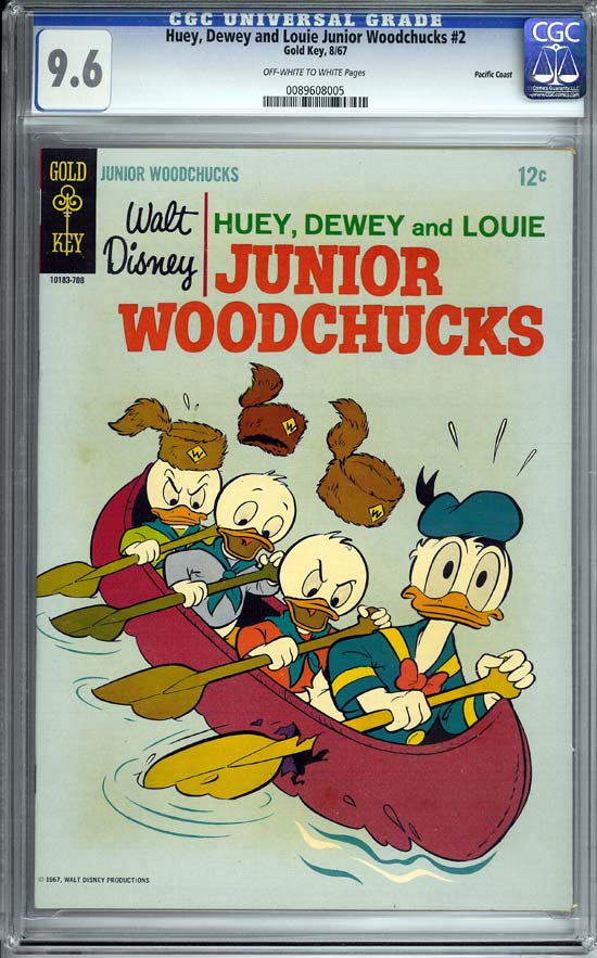 Huey, Dewey and Louie Junior Woodchucks #2 CGC 9.6ow/w Pacific Coast