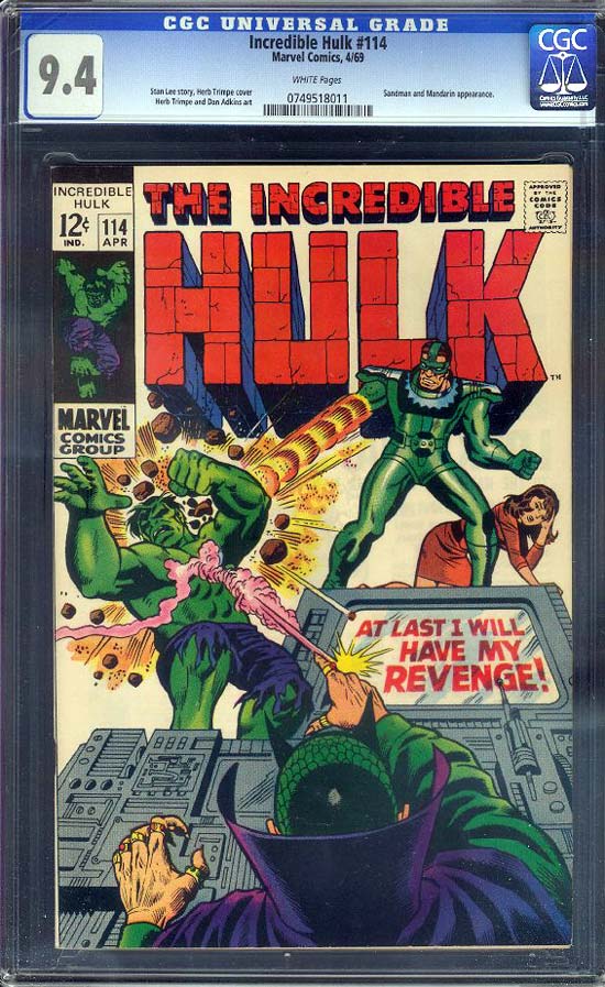 Incredible Hulk #114 CGC 9.4 w