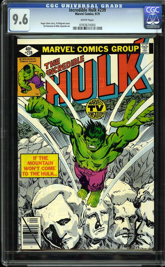 Incredible Hulk #239 CGC 9.6w