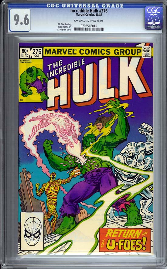 Incredible Hulk #276 CGC 9.6ow/w