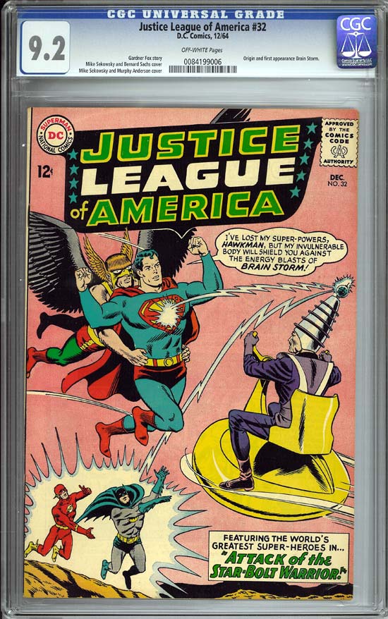 Justice League of America #32 CGC 9.2 ow/w