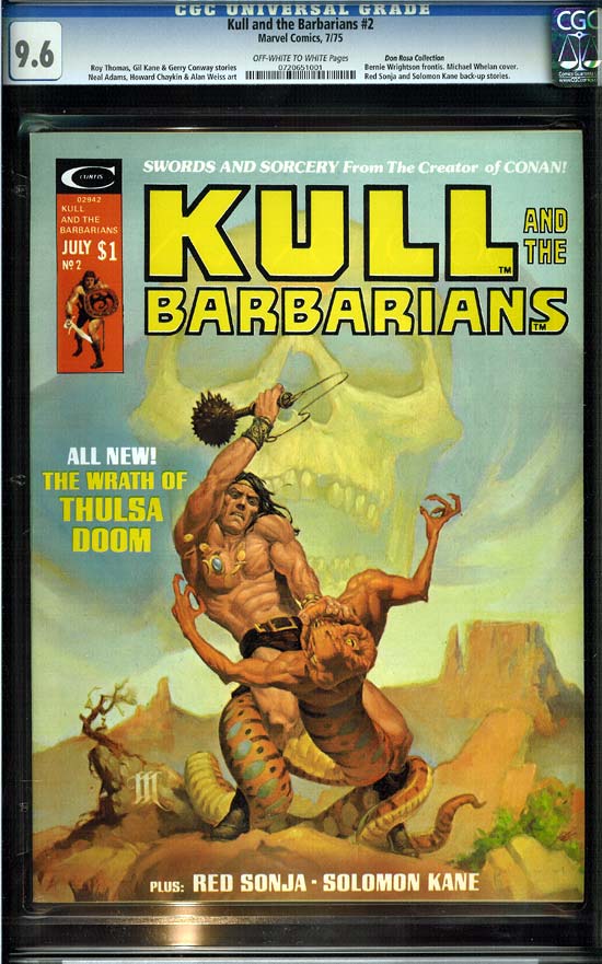 Kull and the Barbarians #2 CGC 9.6ow/w Don Rosa Collection