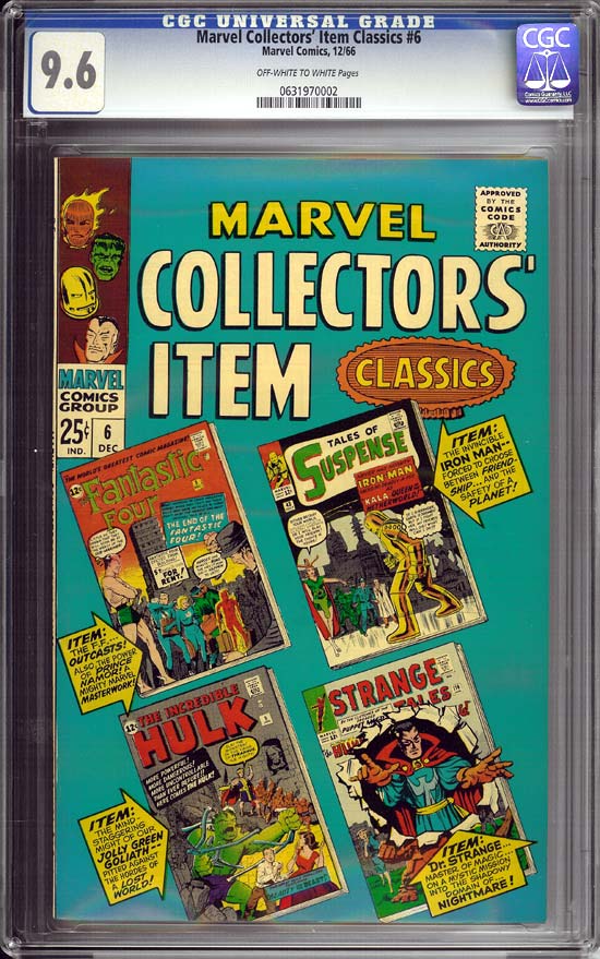 Marvel Collectors' Item Classics #6 CGC 9.6ow/w