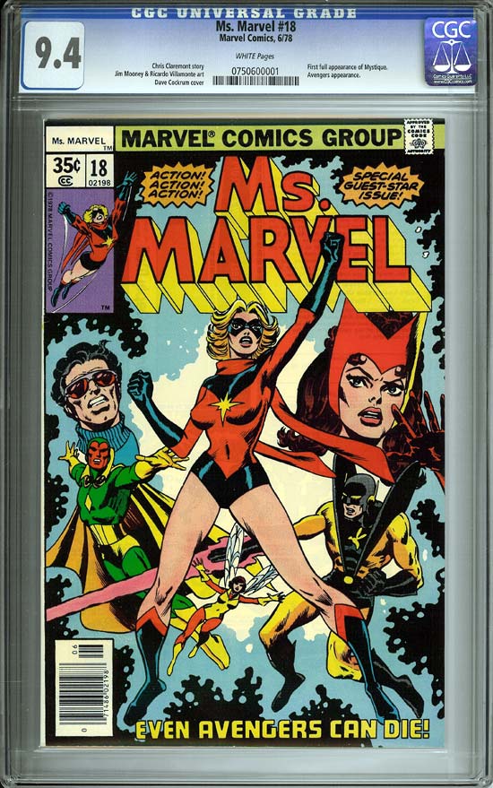 Ms. Marvel #18 CGC 9.4w