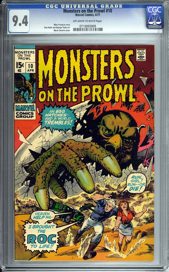 Monsters on the Prowl #10 CGC 9.4ow/w