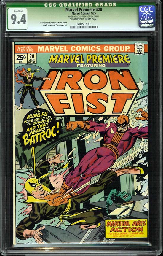 Marvel Premiere #20 CGC 9.4ow/w