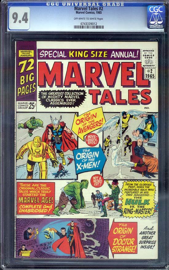 Marvel Tales #2 CGC 9.4ow/w