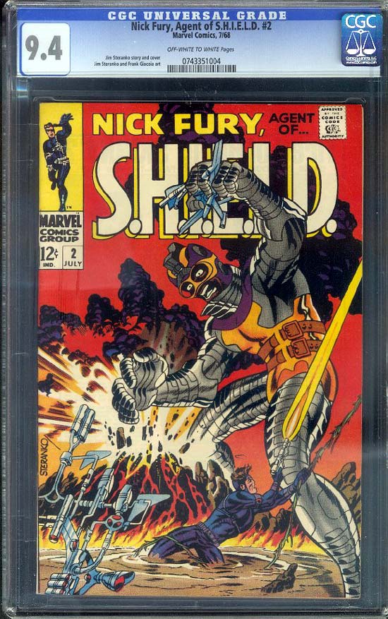 Nick Fury, Agent of SHIELD #2 CGC 9.4ow/w