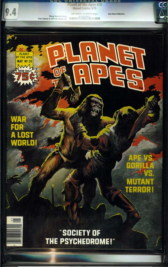 Planet of the Apes #20 CGC 9.4ow/w Don Rosa Collection