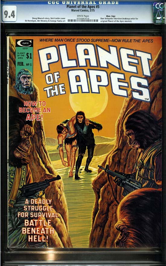 Planet of the Apes #5 CGC 9.4w Massachusetts