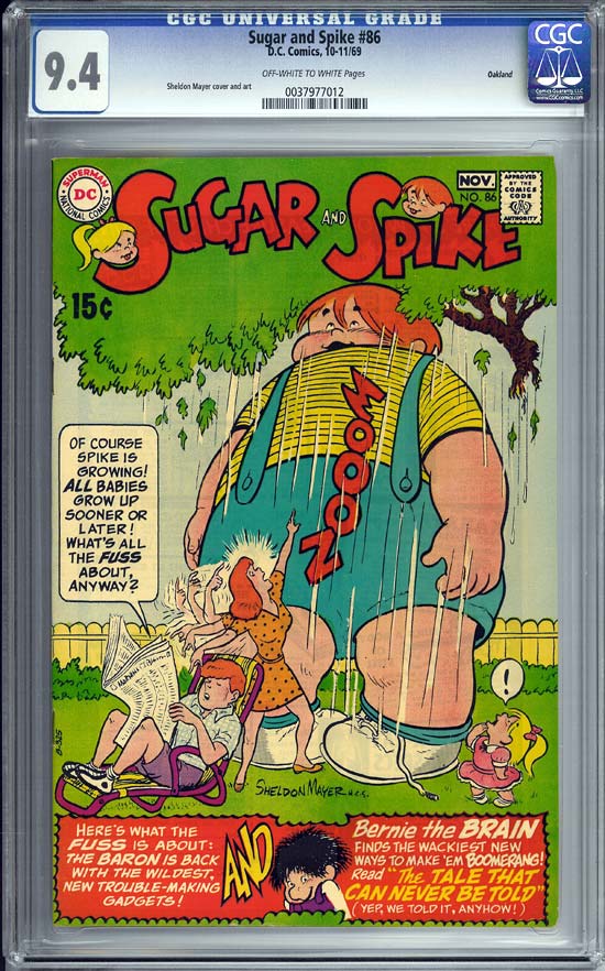 Sugar and Spike #86 CGC 9.4ow/w Oakland