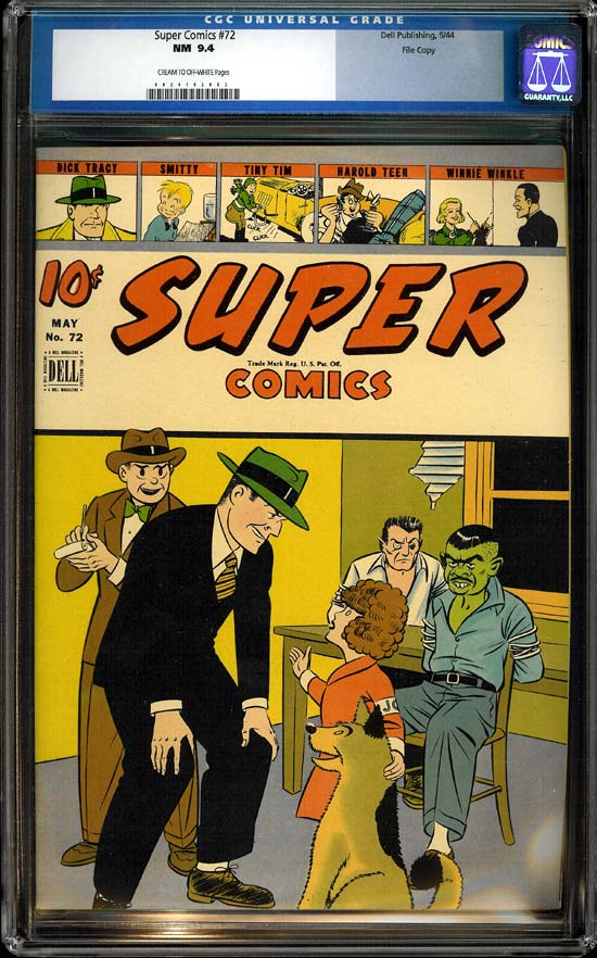 Super Comics #72 CGC 9.4cr/ow File Copy