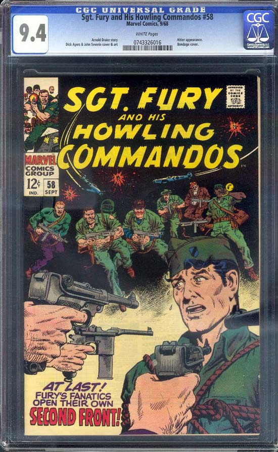 Sgt. Fury and His Howling Commandos #58 CGC 9.4w