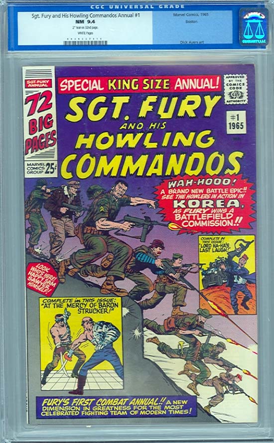 Sgt. Fury and His Howling Commandos Annual #1 CGC 9.4w Boston