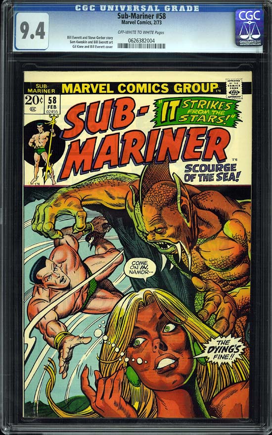 Sub-Mariner #58 CGC 9.4ow/w