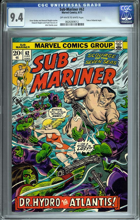 Sub-Mariner #62 CGC 9.4 ow/w