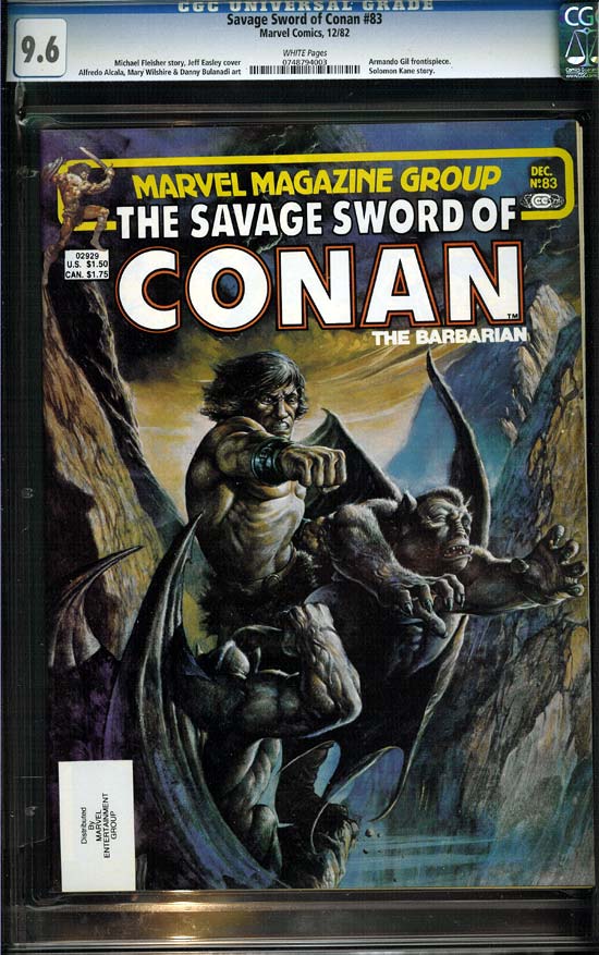 Savage Sword of Conan #83 CGC 9.6w