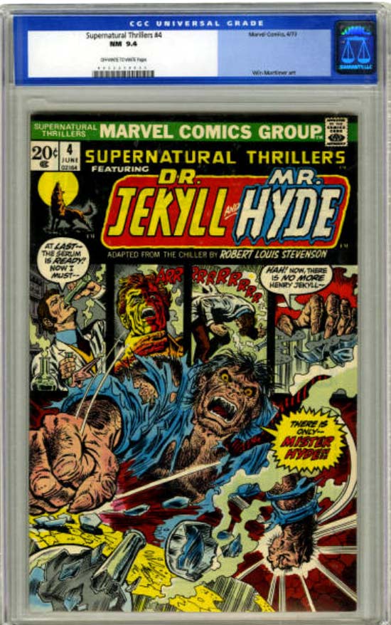 Supernatural Thrillers #4 CGC 9.4ow/w