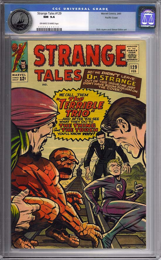 Strange Tales #129 CGC 9.4 ow/w Pacific Coast