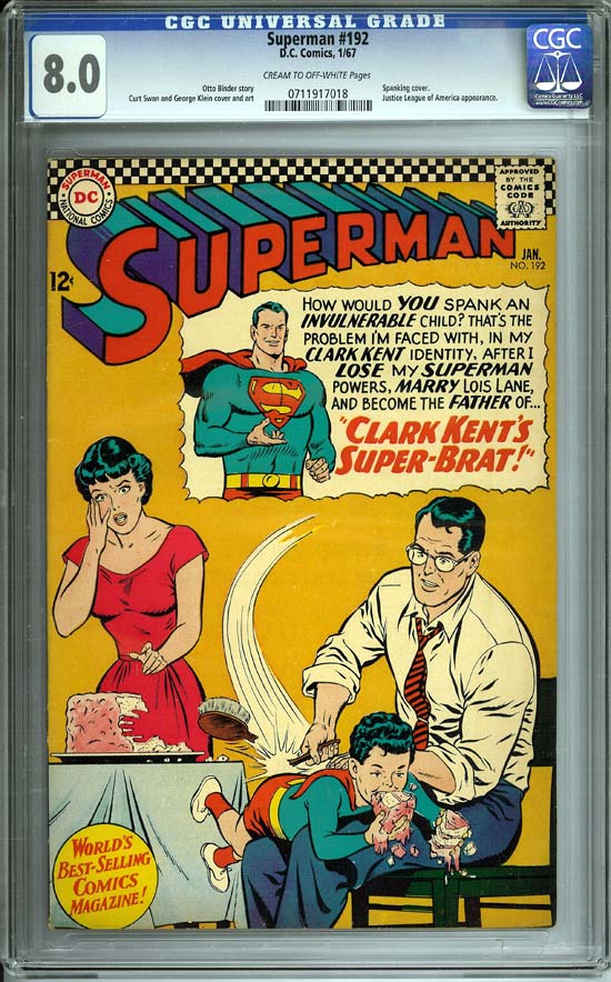 Superman #192 CGC 8.0cr/ow