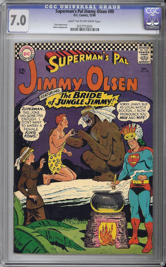 Superman's Pal Jimmy Olsen #98 CGC 7.0lt/ow