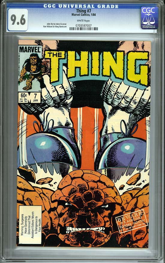 Thing #7 CGC 9.6w