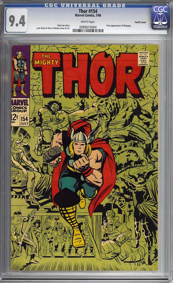 Thor #154 CGC 9.4 w Pacific Coast