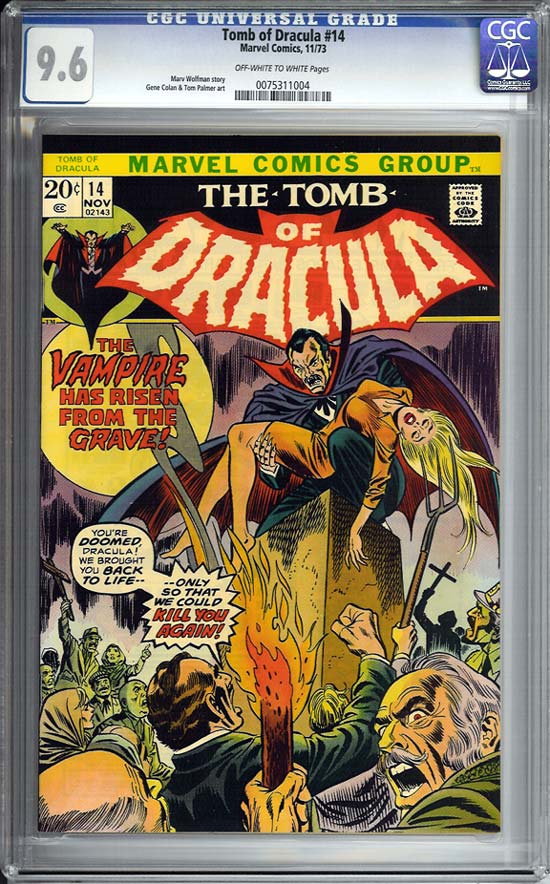 Tomb of Dracula #14 CGC 9.6 ow/w