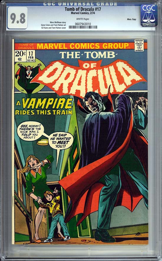 Tomb of Dracula #17 CGC 9.8 w Massachusetts