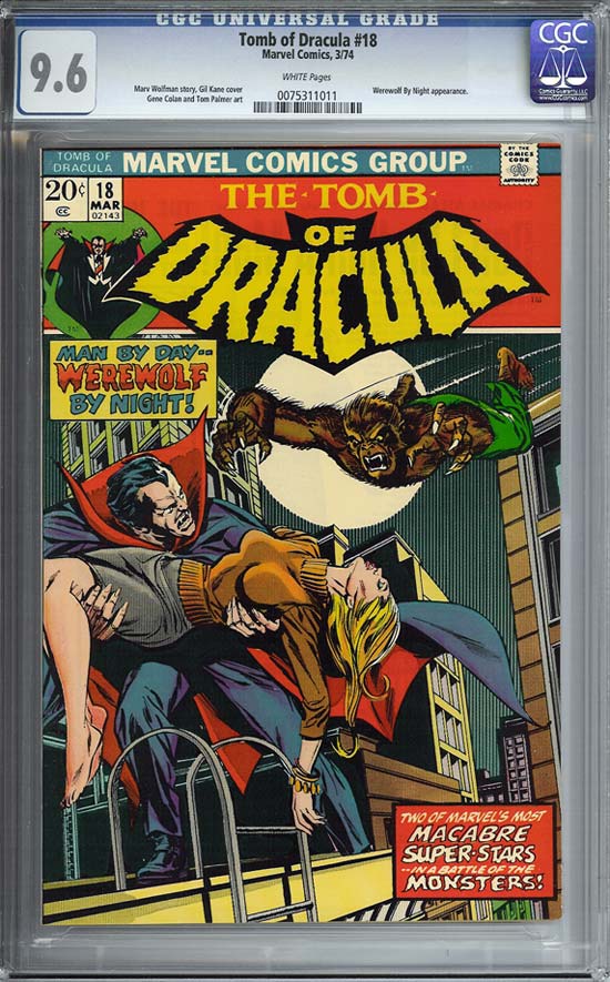 Tomb of Dracula #18 CGC 9.6 w // Inventory // Pedigree Comics