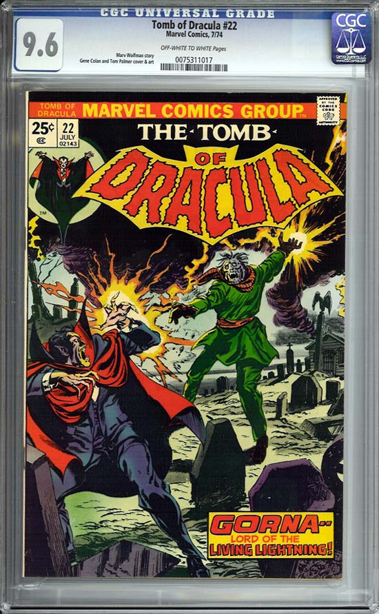 Tomb of Dracula #22 CGC 9.6 ow/w