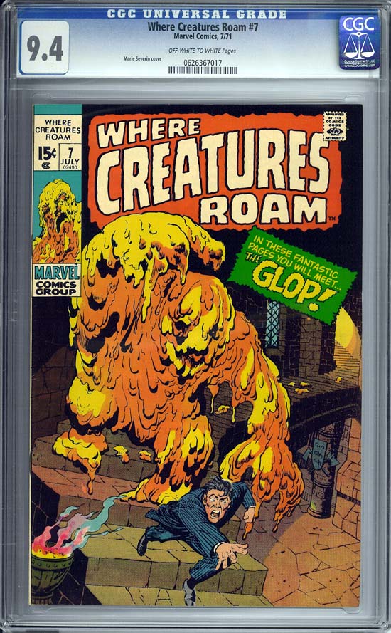 Where Creatures Roam #7 CGC 9.4ow/w