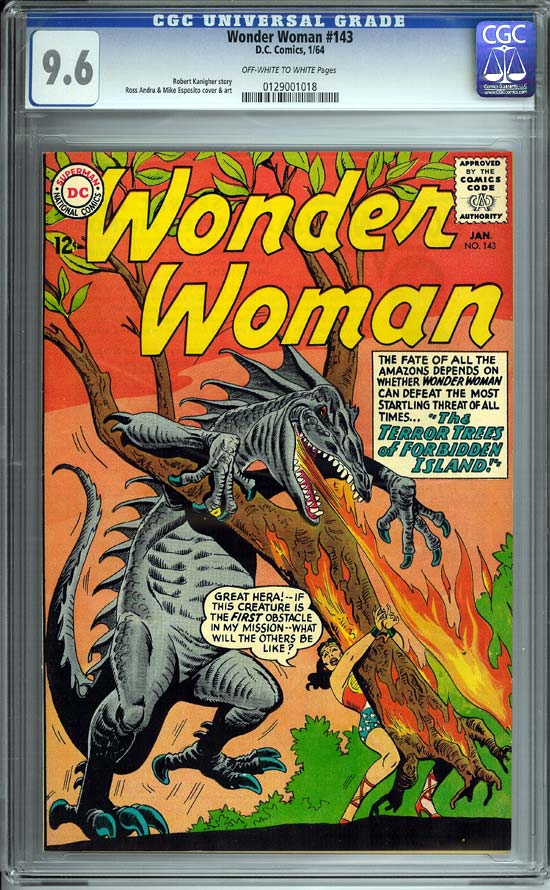 Wonder Woman #143 CGC 9.6ow/w Sid's Luncheonette