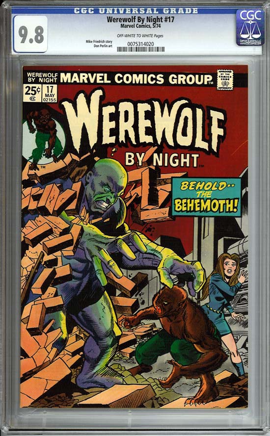 Werewolf By Night #17 CGC 9.8 ow/w