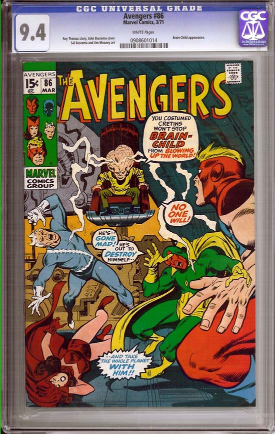 Avengers #86 CGC 9.4 w