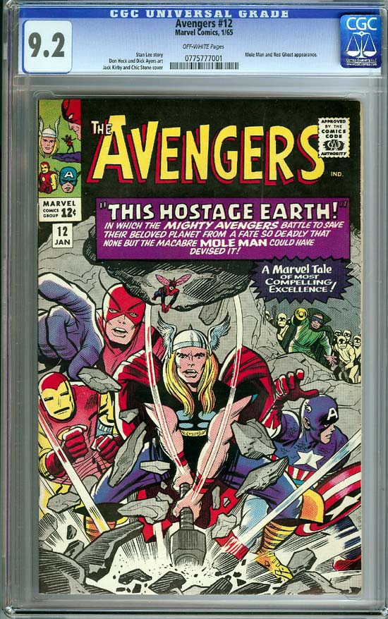 Avengers #12 CGC 9.2 ow