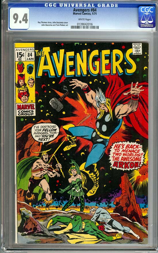 Avengers #84 CGC 9.4 w