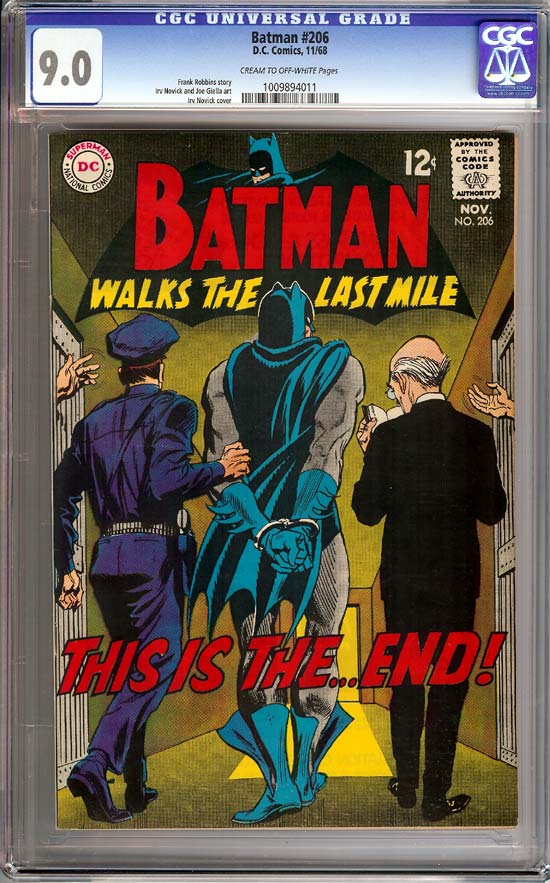 Batman #206 CGC 9.0 cr/ow