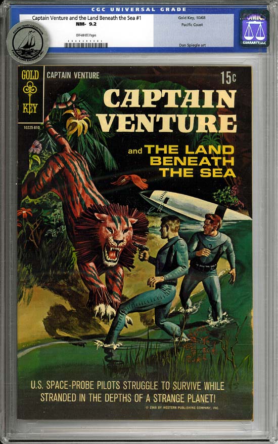 Captain Venture and the Land Beneath the Sea #1 CGC 9.2ow Pacific Coast